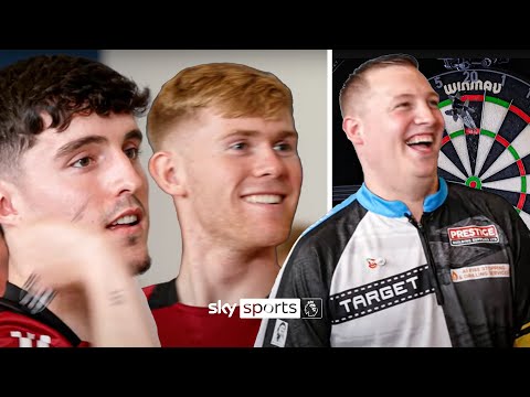 Tino Livramento & Lewis Hall vs Chris Dobey | Darts Challenge 👀 🎯