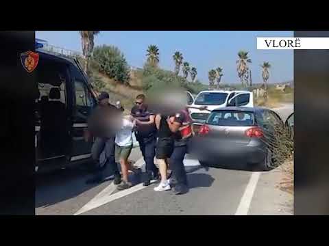 Pamjet kur policia ndjek makinën e vjedhur në autostradën e Vlorës