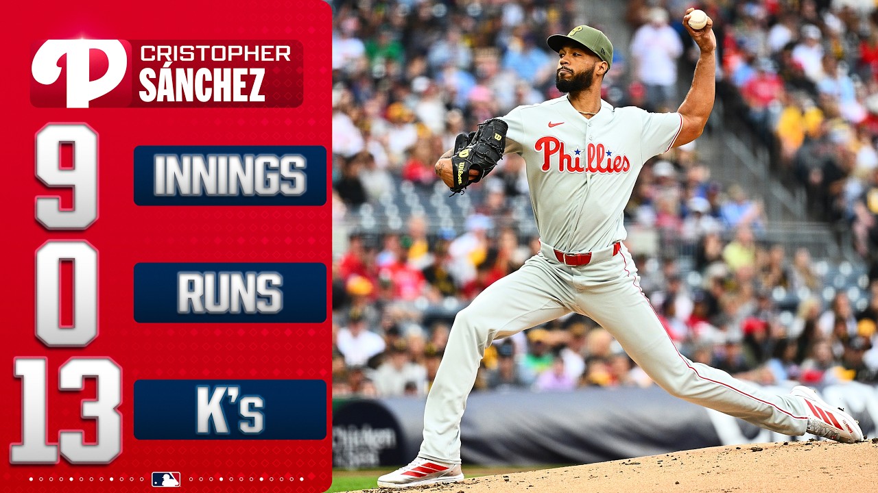 Cristopher Sánchez strikes out 13 BATTERS during his COMPLETE GAME SHUTOUT! 😤 (Career-high in Ks!)