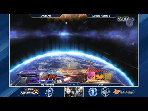 DIOD XII SSB4 Singles Losers Round 6: Big Hairy Fart (Sheik) Vs. DCOY (Mario, Little Mac)