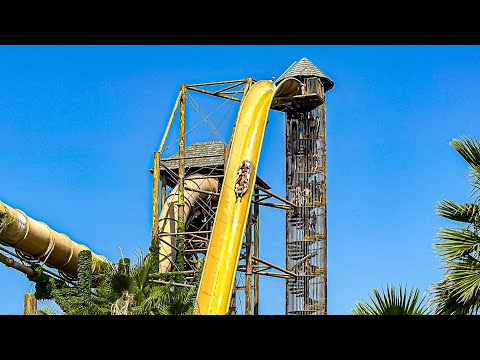 🤯 European HIGHEST WaterSlide - 42m Captain SpaceMaker at Caribe Bay