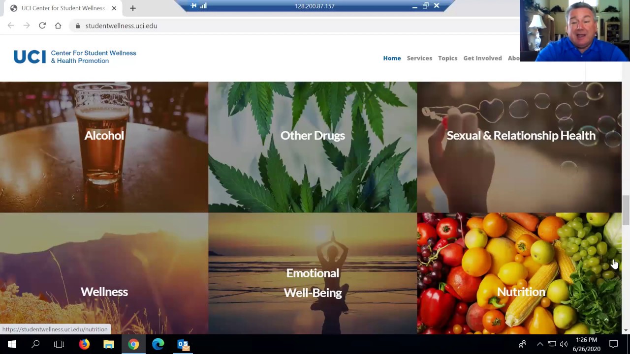 UCI Student Wellness Website Tour and Department Overview