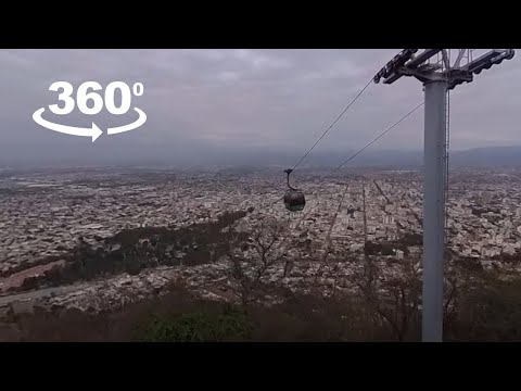 Vídeo 360 caminhando pela Colina de San Bernardo/Cerro San Bernardo, incluindo o teleférico Teleférico San Bernardo em Salta, Argentina.