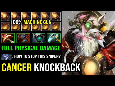 BRUTAL KNOCKBACK Sniper Machine Full Physical Unbelievable Damage with Nonstop Daedalus Crit DotA 2