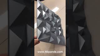 Grey silver color 3D wall panels pvc manufacturing in China