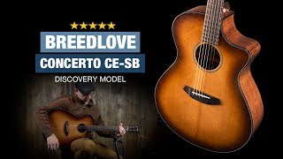 Video thumbnail for Breedlove Discovery Concerto CE-SB - Popular Under $500 Guitar by Acoustic Letter