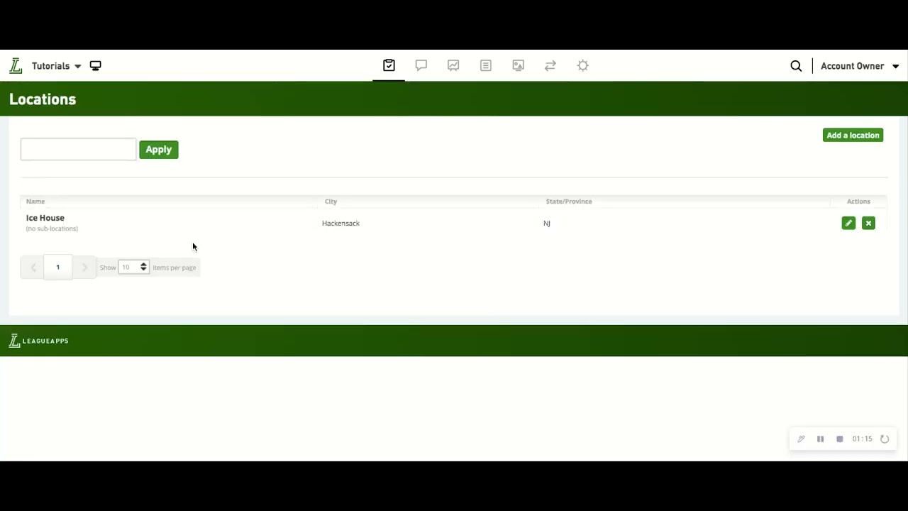 Admin Tutorial – Locations