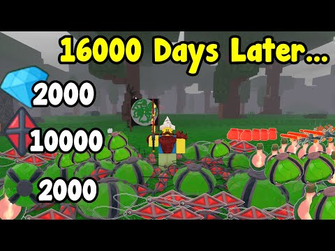 Surviving 16000 Days Solo In 99 Nights in the Forest Roblox! New Record!
