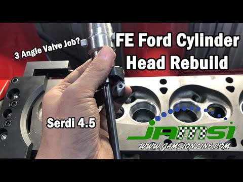 FE Ford Cylinder Head Rebuild - Serdi 4.5 Three Angle Valve Job