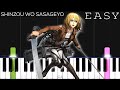 Attack On Titan Season 2 OP Shinzou Wo Sasageyo EASY Piano Tutorial