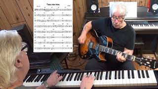 Theme from Monk - Jazz guitar &amp; piano cover ( Jeff Beal )