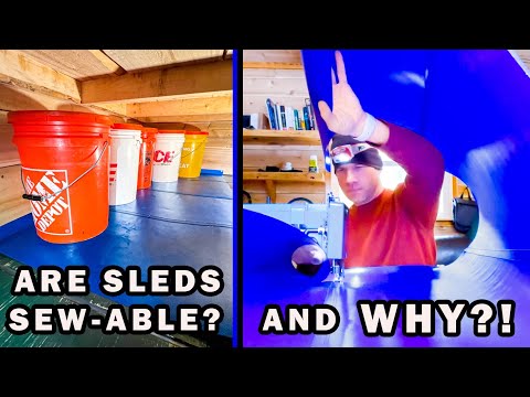 Winter Shower Water Kills My Cabin Floor No More- Sewing Snow Sleds. ep170