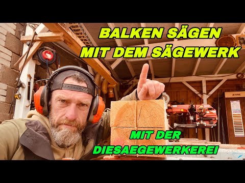 Balken sägen mit dem Sägewerk 🪚