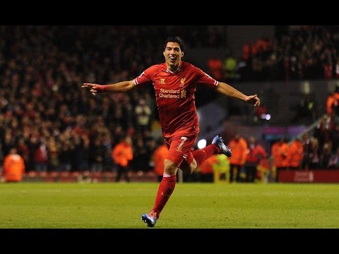 Luis Suarez goal vs Everton - 2014