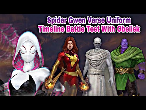 Spider Gwen Verse Uniform Timeline Battle Test With Obelisk - Marvel Future Fight