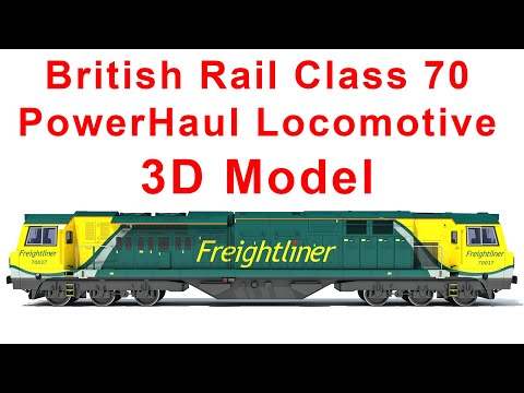 British Rail Class 70 PowerHaul Freightliner Locomotive 3D Model