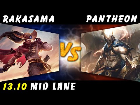 RaKaSaMa - Yasuo vs Pantheon MID Patch 13.10 - Yasuo Gameplay