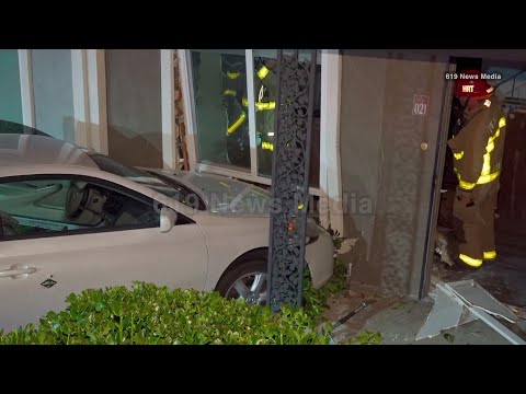 LA MESA - Driver mistook accelerator for brake and crashes into apartment