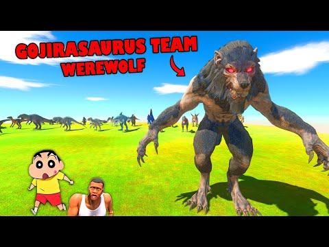 GOJIRASAURUS TEAM under ATTACK in Animal Revolt Battle Simulator with SHINCHAN and CHOP