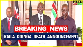 President Ruto Officially Announces the DEATH of Raila Odinga