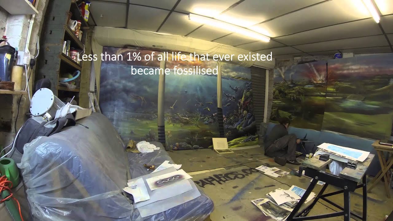 Gage Graphics - Mural for a fossil shop