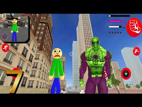 Baldi Stickman Spiderman Stickman Rope Hero Mafia World #7 Android Gameplay