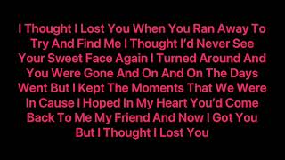Miley Cyrus, John Travolta - I Thought I Lost You (Lyrics)