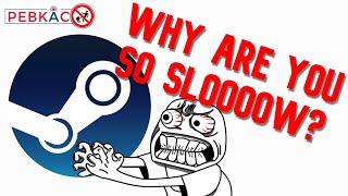 Why does steam download so slow? - SOLVED