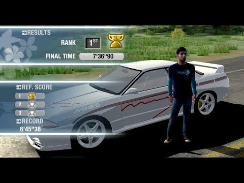 Mine's Skyline GT-R R32.5 V-Spec N1 is very easy to control in the never ending loop, just too weak