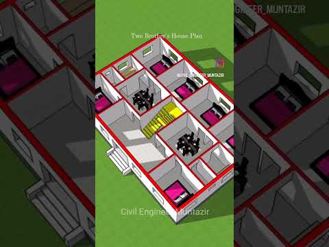 Two brothers home plan #reels ##two brothers home plan #naksha ghar