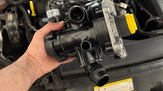 The easiest way to replace the thermostat water pump on a VW Audi EA888. Part 2 Install