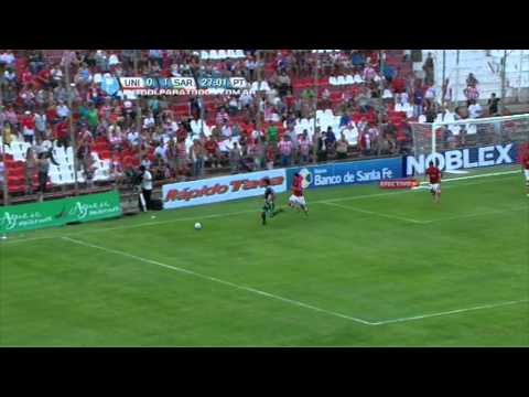 Tren delantero. Unión 0 - Sarmiento 1. Fecha 23. Torneo de la Primera B Nacional 2013/14. FPT