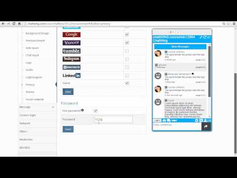 Create Chat Room with password protect