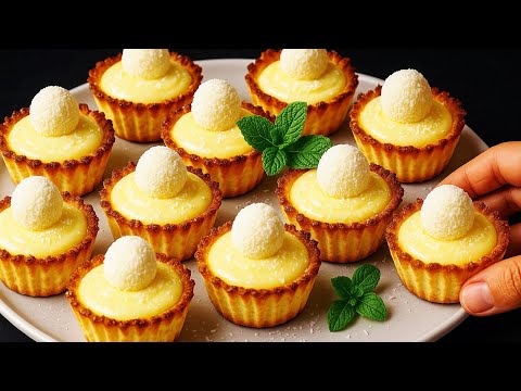 Custard Coconut Tartlets/ No Flour/ Coconut Tart