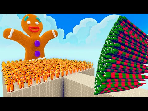 100x GINGERBREAD + 1x GIANT vs 1x EVERY GOD   Totally Accurate Battle Simulator TABS
