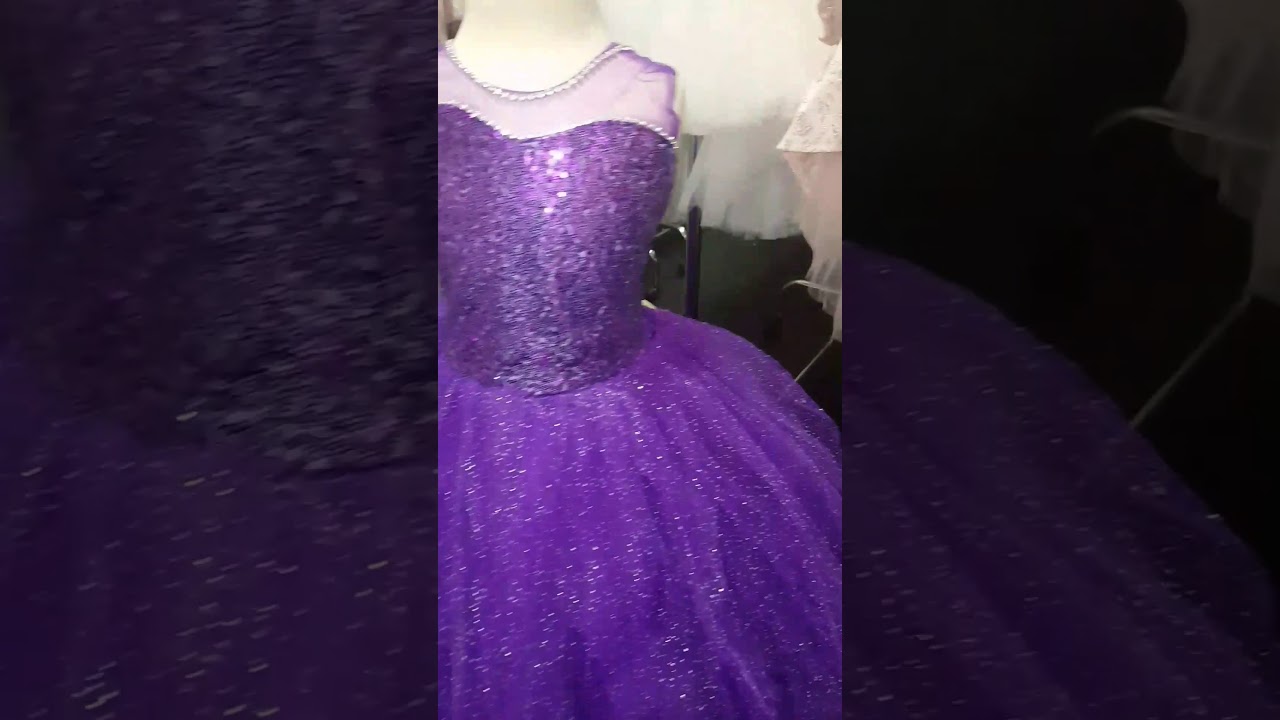 Feestjurk glitter paars