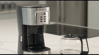 BLACK+DECKER Coffee Maker/Coffee Machine, 900W, 12 Cup/1.5L Glass Carafe, 24 Hours