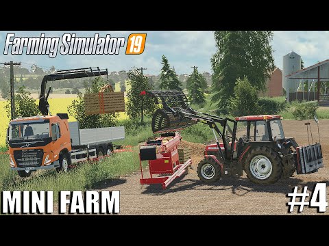 Loading potato pallets w/ Volvo FM 2020  | MINI FARM in Europe | Timelapse #4 | Farming Simulator 19