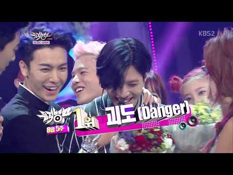 140829 Taemin Danger 1st Win 1위 @ KBS2 Music Bank Ending + Encore Stage with Super Junior