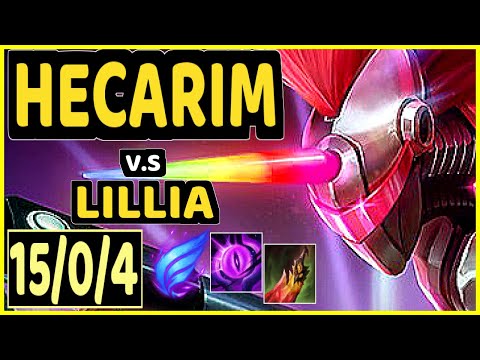 BLUERZOR (HECARIM) vs LILLIA - 15/0/4 KDA JUNGLE CHALLENGER GAMEPLAY - EUW