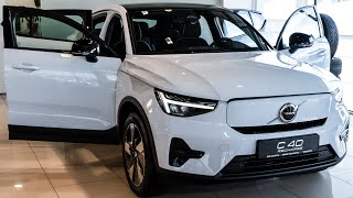 2024 White Volvo C40 Plus Twin Recharge - Electric SUV in Detail