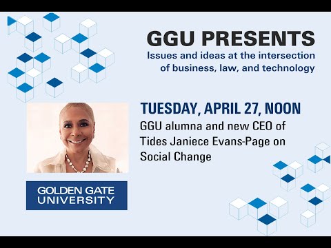 GGU alumna and new CEO of Tides Janiece Evans-Page on Social ...