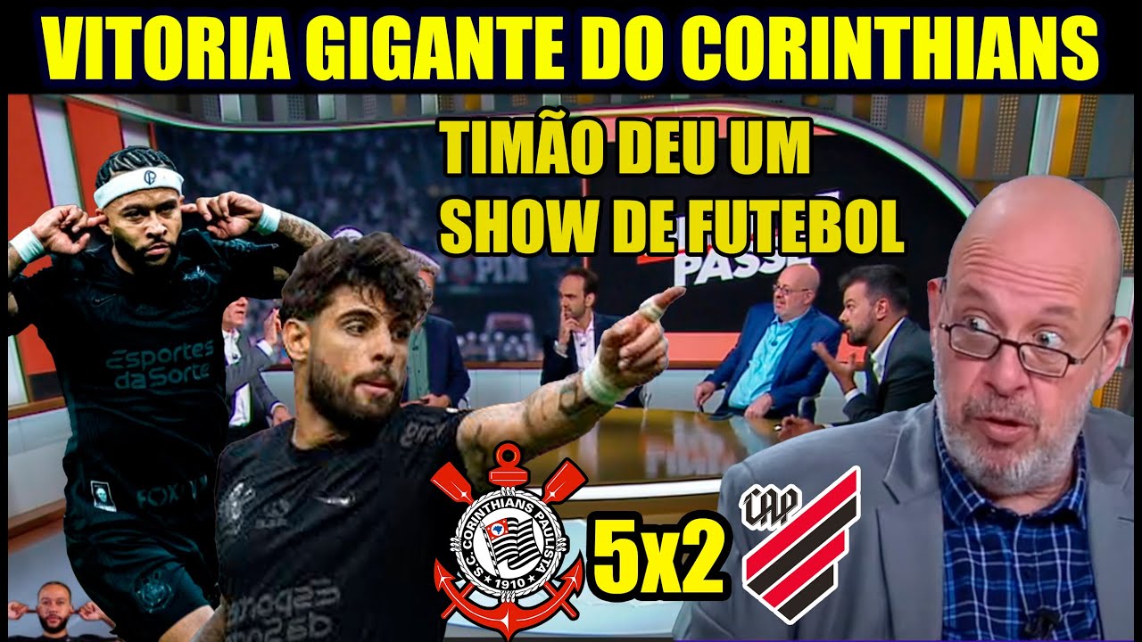 PÓS JOGO CORINTHIANS JOGA MUITO E GOLEIA O ATHLETICO PARANAENSE ! CORINTHIANS 5X2 ATHLETICO-PR