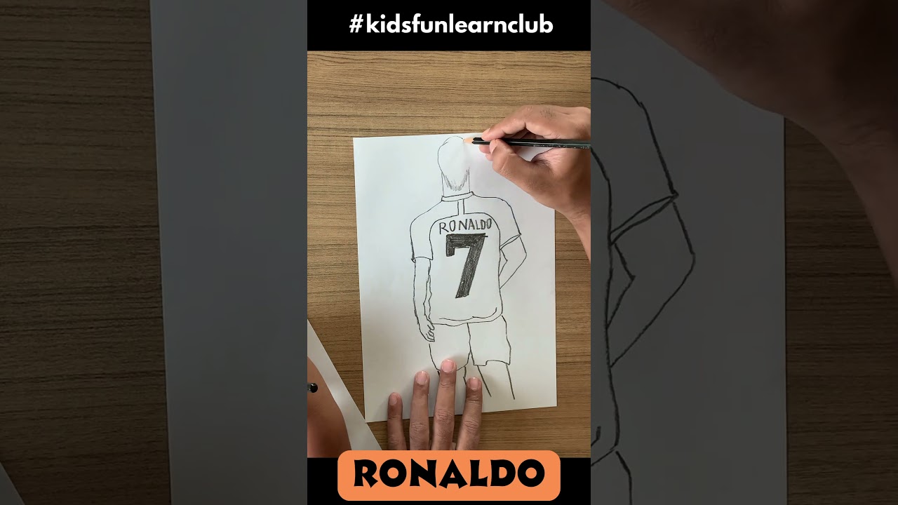 How to draw Ronaldo #shorts