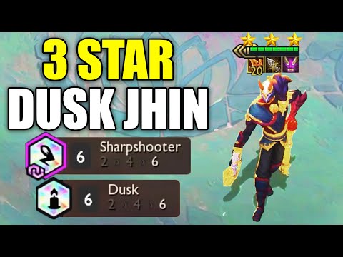 3 STAR DUSK JHIN ⭐⭐⭐ 6 Sharpshooter 6 Dusk Comp (Teamfight Tactics TFT Fates Set 4)