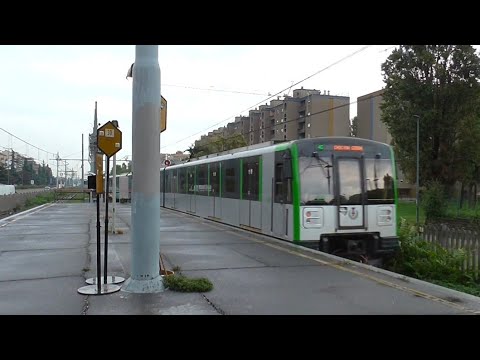 AnsaldoBreda Meneghino : Départ de la station Cimiano sur la ligne 2 du métro de Milan