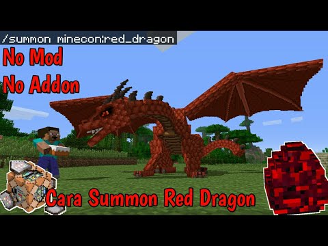 Command Block Tutorial - ITS WORK!!!, How to summon Red Dragon in Minecraft, No Mod, No Addon
