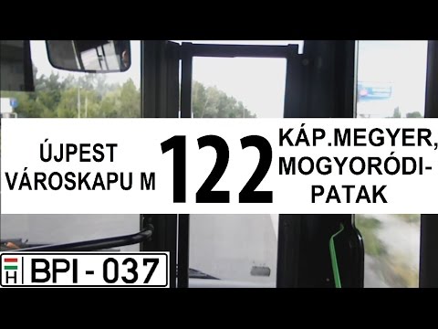 BKV 122-es autóbusz útvonala (Újpest Városkapu M - Káposztásmegyer, Mogyoródi-patak)