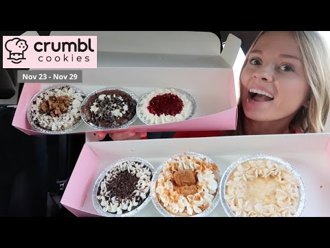 NEW CRUMBL Cookie Pie Flavors this week Brookie Pie, Cookies & Cream Pie, French Silk Pie, Biscoff