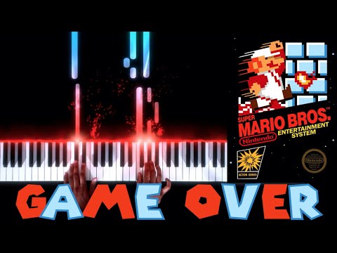 Super Mario Bros. (NES) - Game Over - Piano|Synthesia Video
